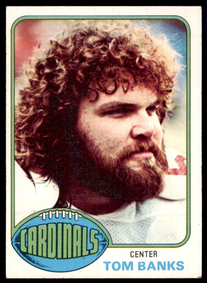 1976 Topps Tom Banks Rookie Football Card St. Louis Cardinals #498 - Image 1 of 2