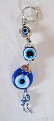 Nazar Boncuk Glas Türkisch Blau Auge böser Blick Schlüsselanhänger 16 cm unbenut - Bild 1 von 3