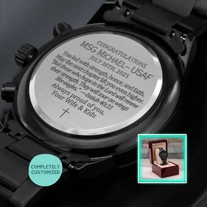 Police Academy Graduation Gifts - Engraved Watch, Police Officer Gifts - Picture 1 of 12