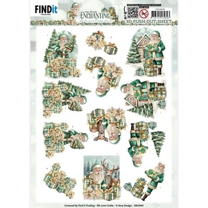 FIND IT TRADING - 3D PUSH OUT - ENCHANTING CHRISTMAS - SANTA - Picture 1 of 1