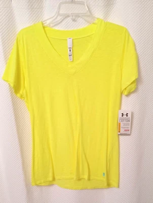 Camiseta Under Amour, Camiseta 100% Algodón, Heat Gear-¡Mantente Genial! Mujer Talla M, Nuevo Con Etiquetas Foto 1 de 4