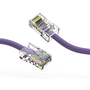 2Ft CAT5E UTP Ethernet Network Non Booted Cable Purple - Picture 1 of 1