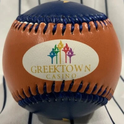 Bola de beisebol colecionável lembrança Greektown Casino Detroit Michigan - Imagem 1 de 4