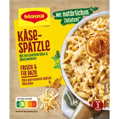 FERTIGSAUCEN Maggi Fix Formaggio Spätzle con ingredienti naturali e cipolle tostate 30g