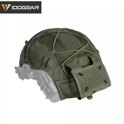 Cubierta de casco táctico IDOGEAR para casco Wendy 3.0 con bolsa de batería NVG camuflaje Foto 1 de 4