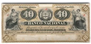 ARGENTINA PROOF BANCO NACIONAL 40 CENTAVOS 1873 XF  P.s 646p  BAUMAN BN-51p - Picture 1 of 1