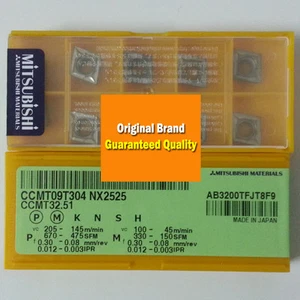 10 PIEZAS en CAJA Inserto Carburo Original MITSUBISHI CCMT09T304 NX2525 CCMT32.51 Nuevo - Imagen 1 de 1