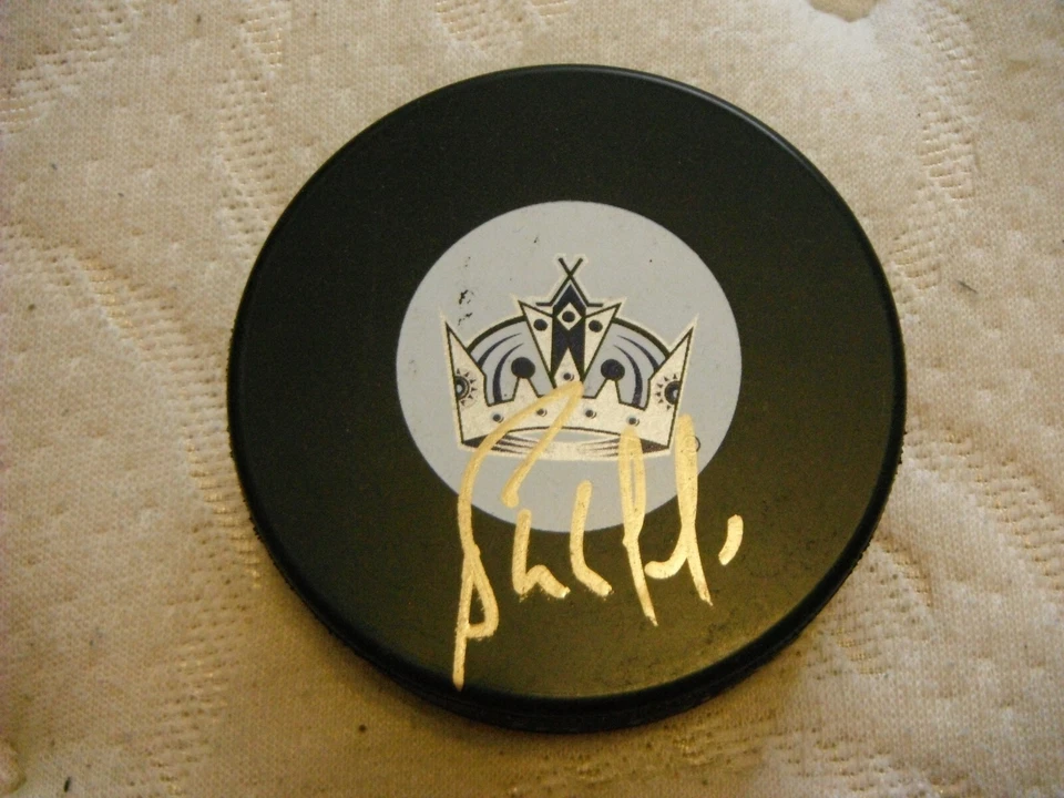 DISCO DE HOCKEY FIRMADO POR BERNIE NICHOLLS DE LOS ANGELES KINGS Foto 1 de 1