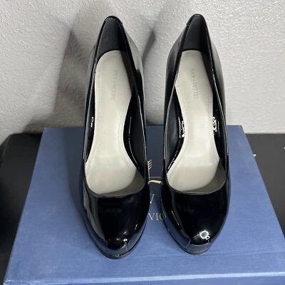 Tacones de aguja de cuero negro brillante Pour La Victoire 5 pulgadas tacón - talla 7M Foto 1 de 4