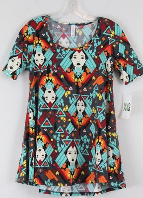 Women's Top Licensed Disney Pocahontas Short Sleeve Size XXS LULAROE Multi NWT - Image 1 of 4
