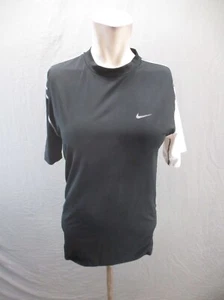 NIKE TEAM Size XL Boys Black Crew Neck Short Sleeve Fitted Athletic T-Shirt 191 - Picture 1 of 9