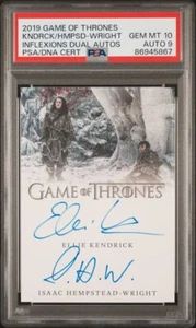 2019 Game of Thrones Issac H-Wright & Ellie Kendrick INF Dual Auto PSA 10 Auto 9 - Picture 1 of 3