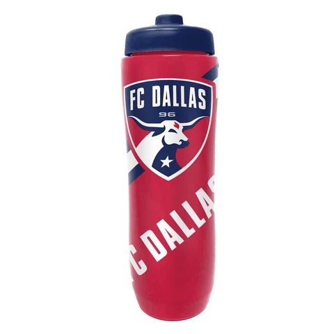 FC Dallas Squeezy Water Bottle! MLS Officially Licensed, 32 ounces, BPA FREE! Cover