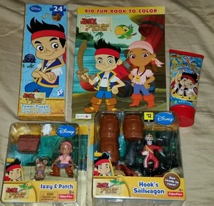JAKE THE NEVERLAND PIRATE LOT Book body wash figure puzzle HOOK SAILWAGON $23 + - Picture 1 of 1