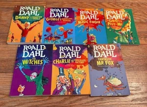 Lot of 7 Roald Dahl Children's Chapter Book Charlie Chocolate Factory Witches - Picture 1 of 1