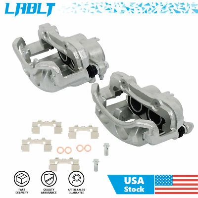 Pinza de freno delantera derecha y derecha LABLT 2 PIEZAS con soporte para Nissan Frontier 99-02 3,3 L Foto 1 de 4