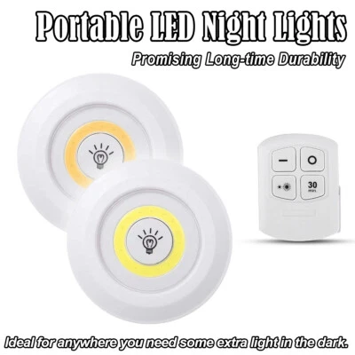 Led Cob Under Cabinet Light 3w Portable Mini Wireless Warmer Night With Battery - Image 1 of 4