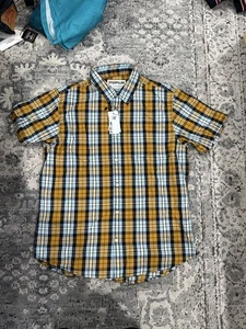 Caterpillar Men’s Size M Button Up Short Sleeve NWT - Picture 1 of 3