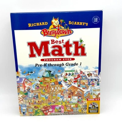 Richard Scarry’s Busytown New Unused Math PC Game CD-ROM 1997 Windows 95 Mac - Image 1 of 4