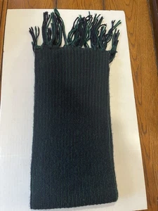 Men’s Knit Winter Scarf Blue&Green Long Fringed Rarely Used Pet/Smoke Free Home - Picture 1 of 1