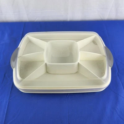 PAMPERED CHEF Chillzanne Egg Veggie Rectangle Server Tray #2781 Holiday Party - Image 1 of 4