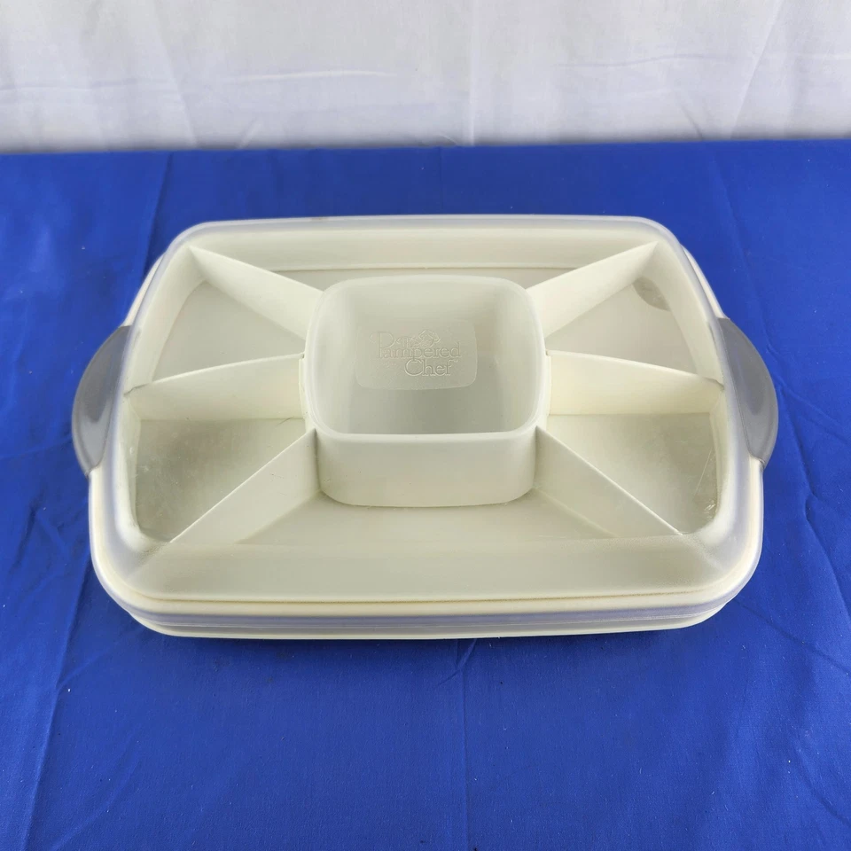 Bandeja de servidor rectangular para huevos Chillzanne PAMPERED CHEF #2781 fiesta navideña Foto 1 de 4