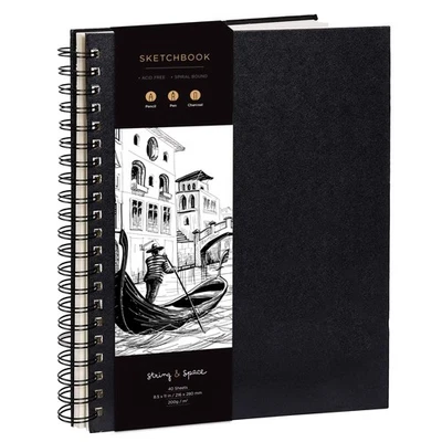 Artist’s Sketchbook Hardcover – 200GSM Very Thick Paper – Large, Spiral Sketch - Image 1 of 4