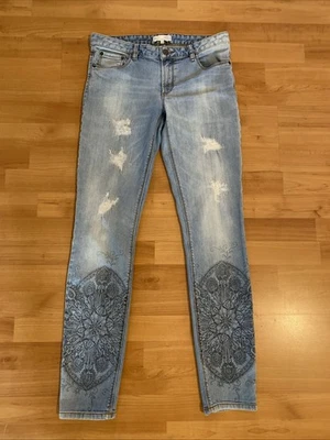 Jeans ODD MOLLY Carola Tattoo Jean Ligeramente Lavado Desgastados Talla 2 Foto 1 de 4