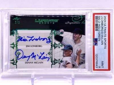 Leaf Ultimate Sports 2024 doble automático Jim Lonborg Denny Mclain/3 PSA 9 SSP!!! Foto 1 de 2