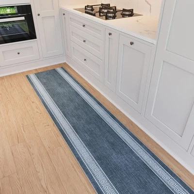 Alfombra de corredor tamaño personalizado de 1'11" x 8' - Alfombra de pasillo de pelo delgado antideslizante - Mancha... Foto 1 de 4