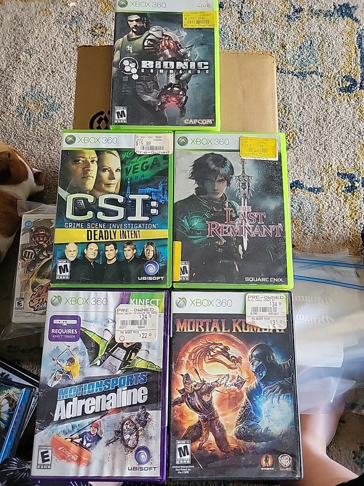 Xbox 360 Game Lot Bionic Commando, Last Remnant, CSI,Motionsports, Mortal Kombat - Image 1 of 4