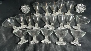 21 Piece Vintage Anchor Hawking Boopie Glasses With Ashtray (READ DESCRIPTION) - Picture 1 of 5