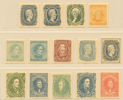 USA Confederate States SPRINGFIELD Facsimiles Reproductions 14v MVLH NGAI - Image 1 of 4