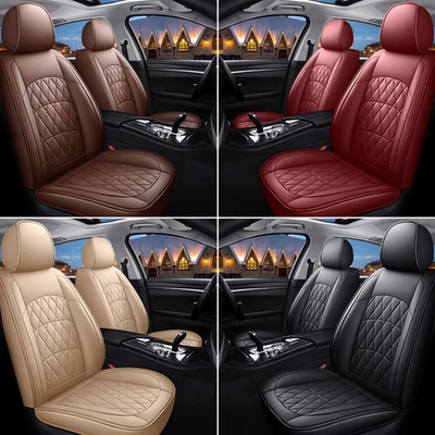 Juego completo de funda de asiento de cuero PU para BMW Serie 1 2 F20 E88 E82 E87 G87 F44 5 asientos Foto 1 de 4