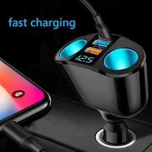 Car Accessories Car Charger ABS+PC Constant Current 12V/24V Type-C+QC3.0+2.4A - Zdjęcie 1 z 12
