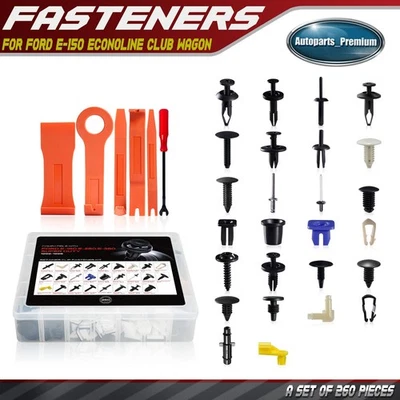 260x Kits de clips de retención de panel de ajuste de conector de manguera de vacío para Ford E150 Econoline Foto 1 de 4