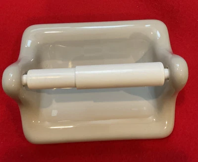 Soporte de papel higiénico de cerámica gris vintage azulejo de baño montaje en pared BA777 EE. UU. Foto 1 de 4