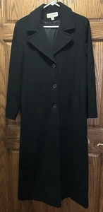 Albert Nippon langer schwarzer Wollmantel warme Winterjacke Gr. 10 NEU mit Etikett - Bild 1 von 15