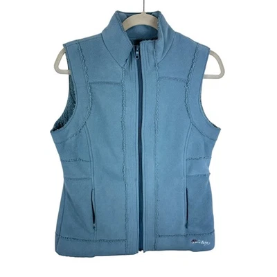 Chaleco Aventura Azul Polar Sherpa Forrado Cremallera Completa Cuello Simulado Bolsillos con Cremallera Talla M Foto 1 de 4