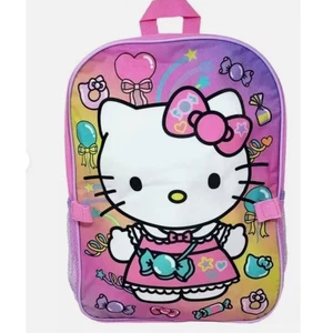 Hello Kitty 16" Shoulder Backpack with Lunch Bag - Picture 1 of 3