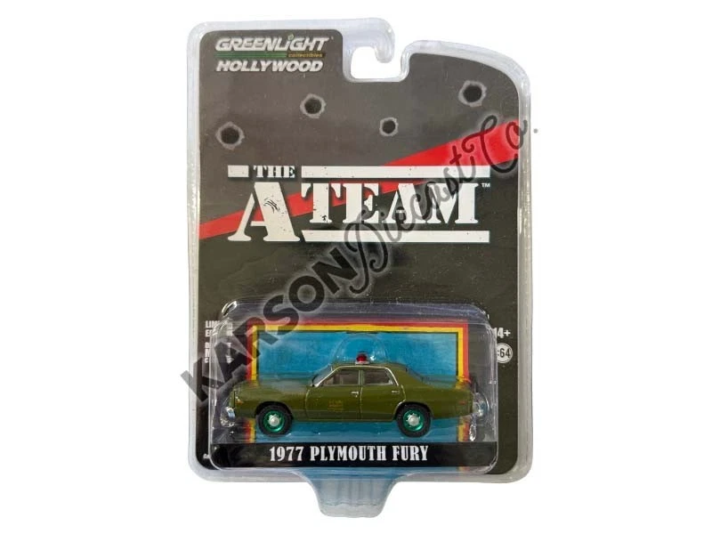 CHASE 1977 Plymouth Fury U.S. Army "A-Team" 1:64 Scale Model - Greenlight 44865A - Image 1 of 1