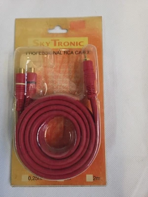 1 RCA Male to 2 Dual Female RCA Twin Phono Splitter Cable Lead PC Aux TV - Image 1 of 3