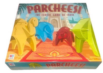 Parcheesi The Classic Game of India 2001 Brettspiel komplett Hasbro siehe Bilder Box - Bild 1 von 4