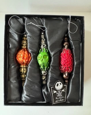 Disney HMH Pesadilla antes de Navidad Madame Leota Juego de adornos de vidrio retirado Foto 1 de 4