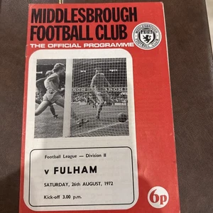 1972 Middlesbrough V Fulham Soccer/football Programme - Picture 1 of 5