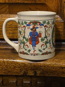 Taza de té de café temática Cavalier vintage hecha en JAPÓN rara - Imagen 1 de 5