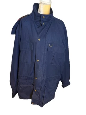 Eddie Bauer Mountain Parka Wool Lined Hooded Jacket Mens XL Blue Outdoor Coat - Image 1 of 4