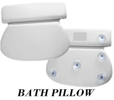 DIVYA ENTERPRISES BATH PILLOW FOR NECK & HEAD SUPPORT CUSION NON SLIP COMFORTABLE WITH SUCTION CUP