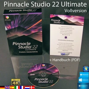 Pinnacle Studio 22 Ultimate caja versión completa + software de vídeo DVD 4K + manual NUEVO - Imagen 1 de 12