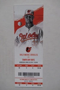 BALTIMORE ORIOLES VS RAYS 4/25/2018 FULL TICKET ~ HECHAVARRIA/SISCO HRs - Picture 1 of 1
